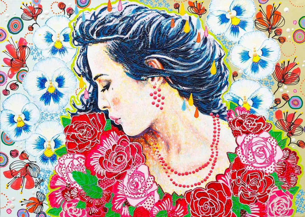 Viola - Original by artist Amylee - Wyecliffe Galleries