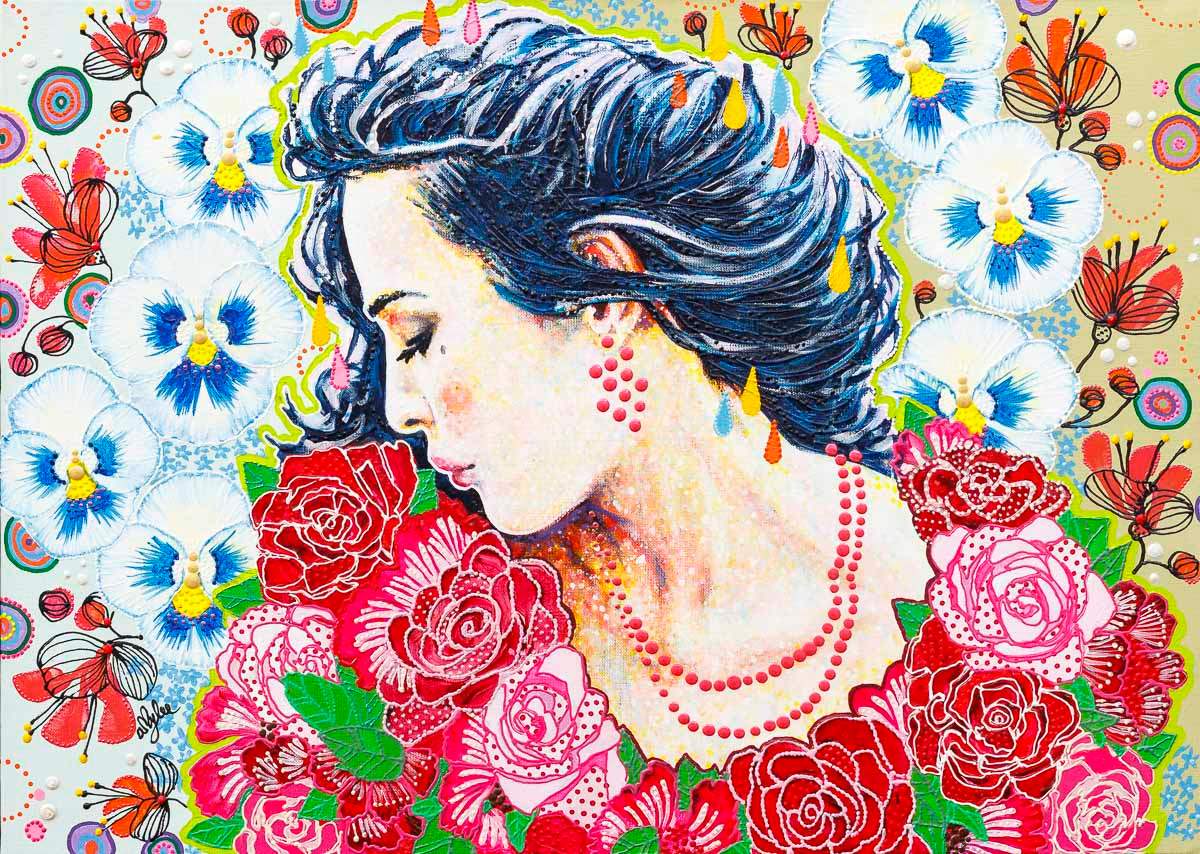 Viola - Original by artist Amylee - Wyecliffe Galleries