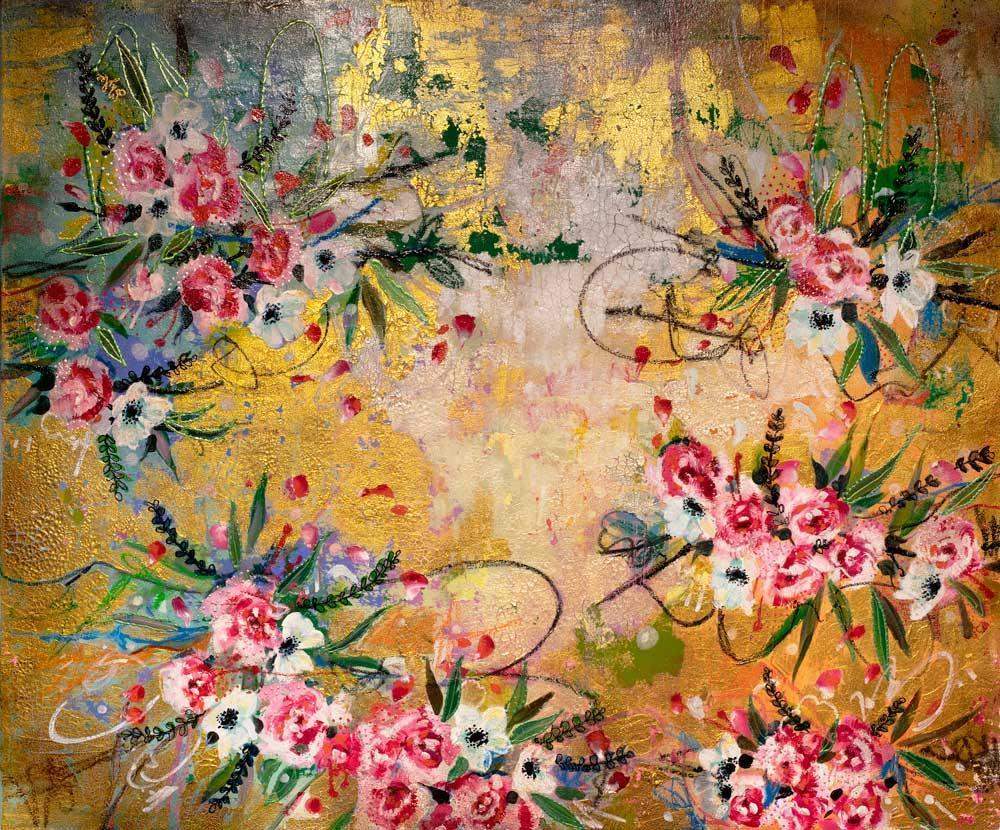 Windflowers - Original by artist Amylee - Wyecliffe Galleries