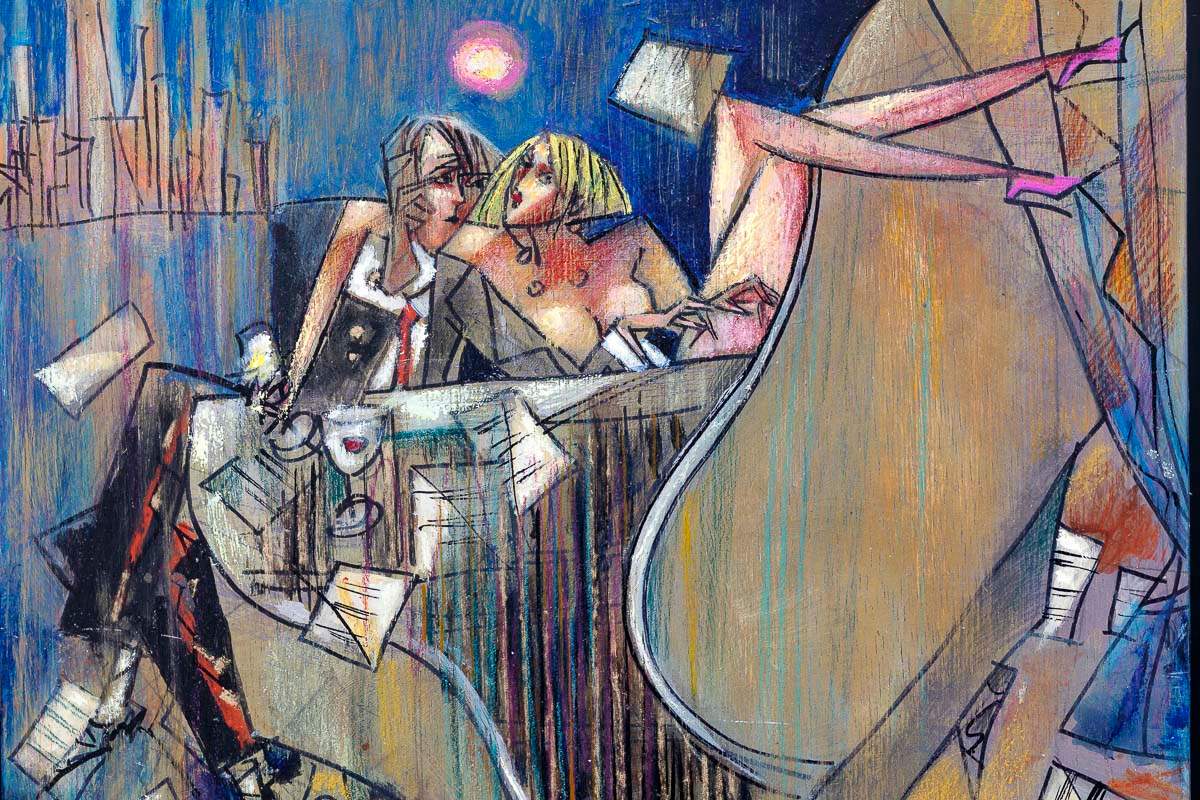 Composer Of Moon Sonete - Original - SOLD by artist Andrei Protsouk - Wyecliffe Galleries