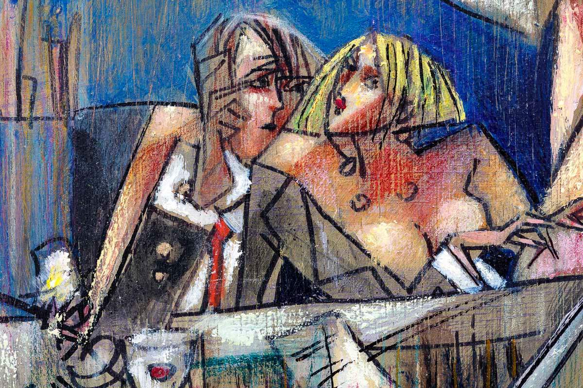 Composer Of Moon Sonete - Original - SOLD by artist Andrei Protsouk - Wyecliffe Galleries