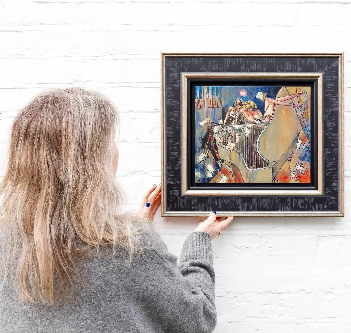 Composer Of Moon Sonete - Original - SOLD by artist Andrei Protsouk - Wyecliffe Galleries