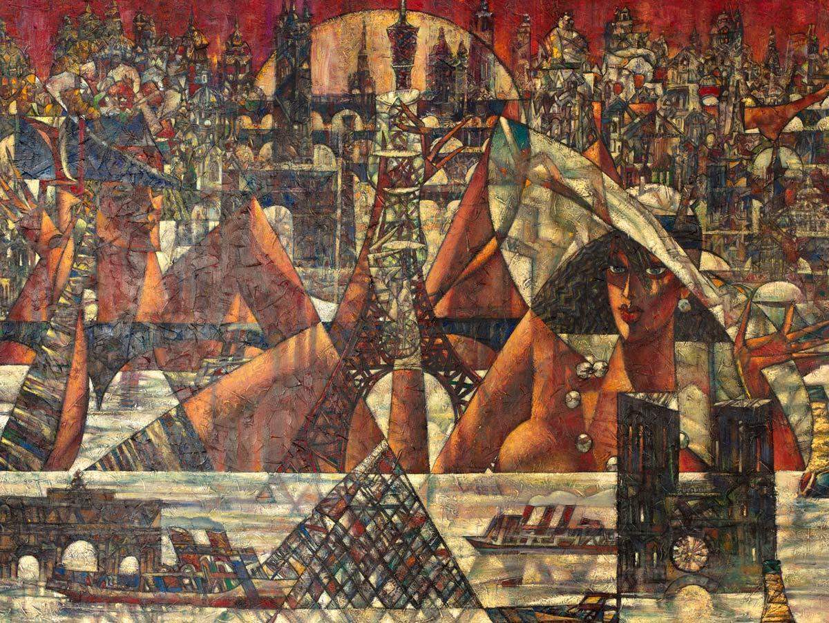 Les Ponts De Paris - Original - SOLD by artist Andrei Protsouk - Wyecliffe Galleries