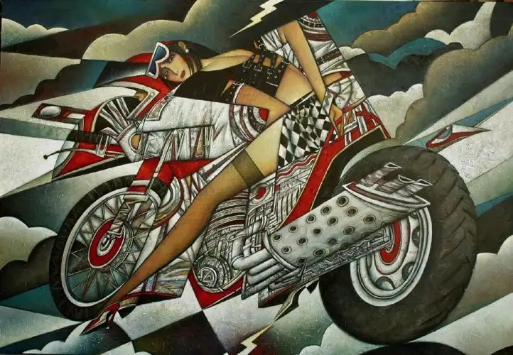 Pillion - Original SOLD by artist Andrei Protsouk - Wyecliffe Galleries