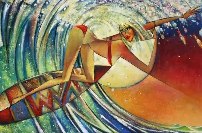 Reef Girl - SOLD by artist Andrei Protsouk - Wyecliffe Galleries