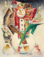 Winter Games - Original - SOLD by artist Andrei Protsouk - Wyecliffe Galleries