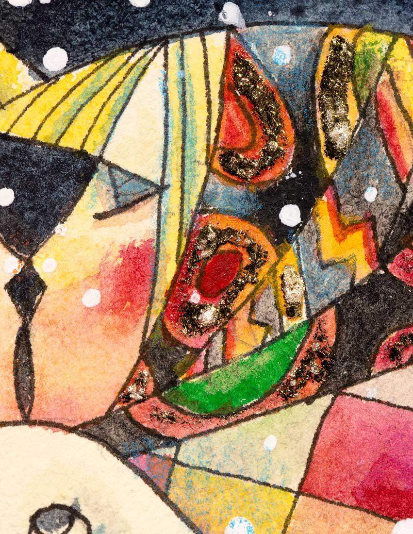 Winter Games - Original - SOLD by artist Andrei Protsouk - Wyecliffe Galleries