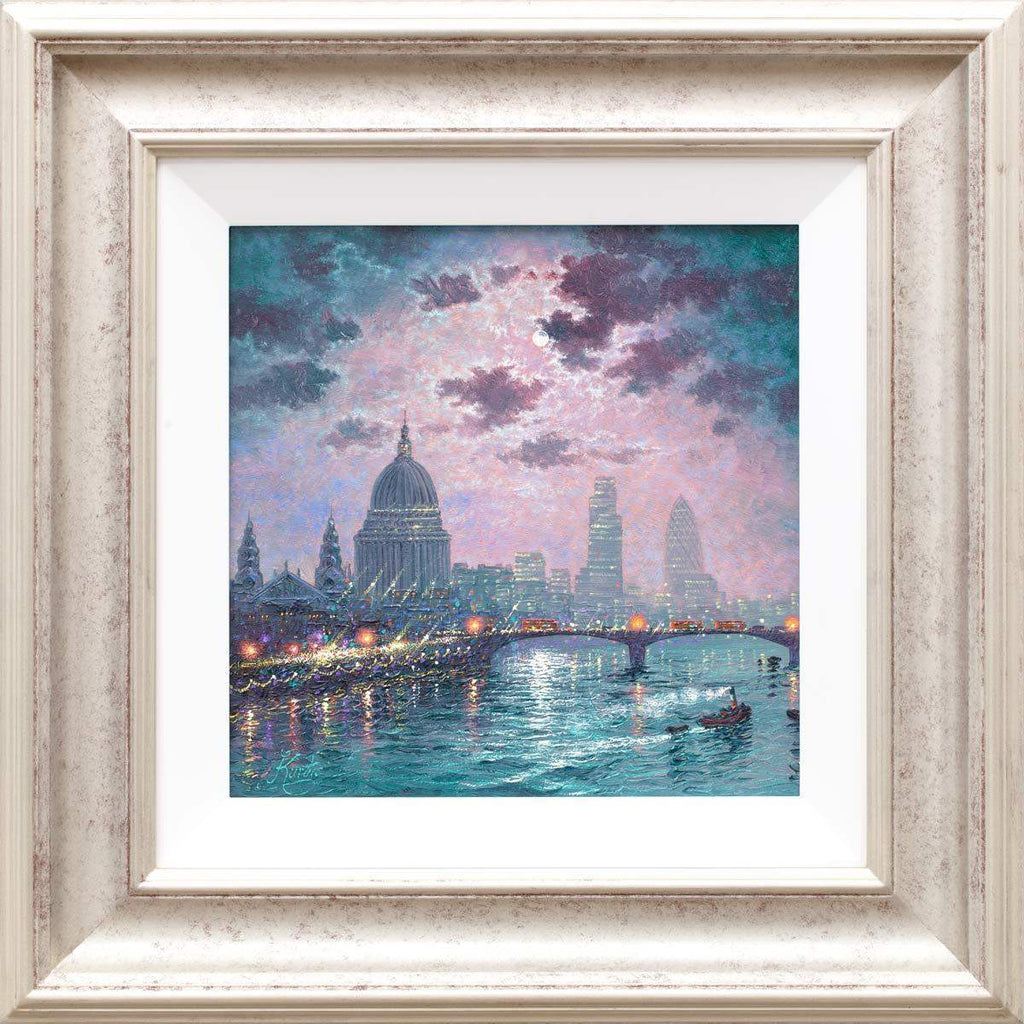 As the Thames Sparkles - Original - SOLD by artist Andrew Grant Kurtis - Wyecliffe Galleries