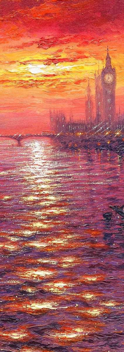Evening Sparkle Westminster - Original - SOLD by artist Andrew Grant Kurtis - Wyecliffe Galleries