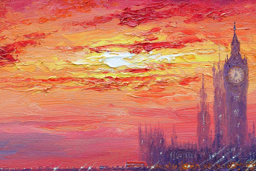 Evening Sparkle Westminster - Original - SOLD by artist Andrew Grant Kurtis - Wyecliffe Galleries