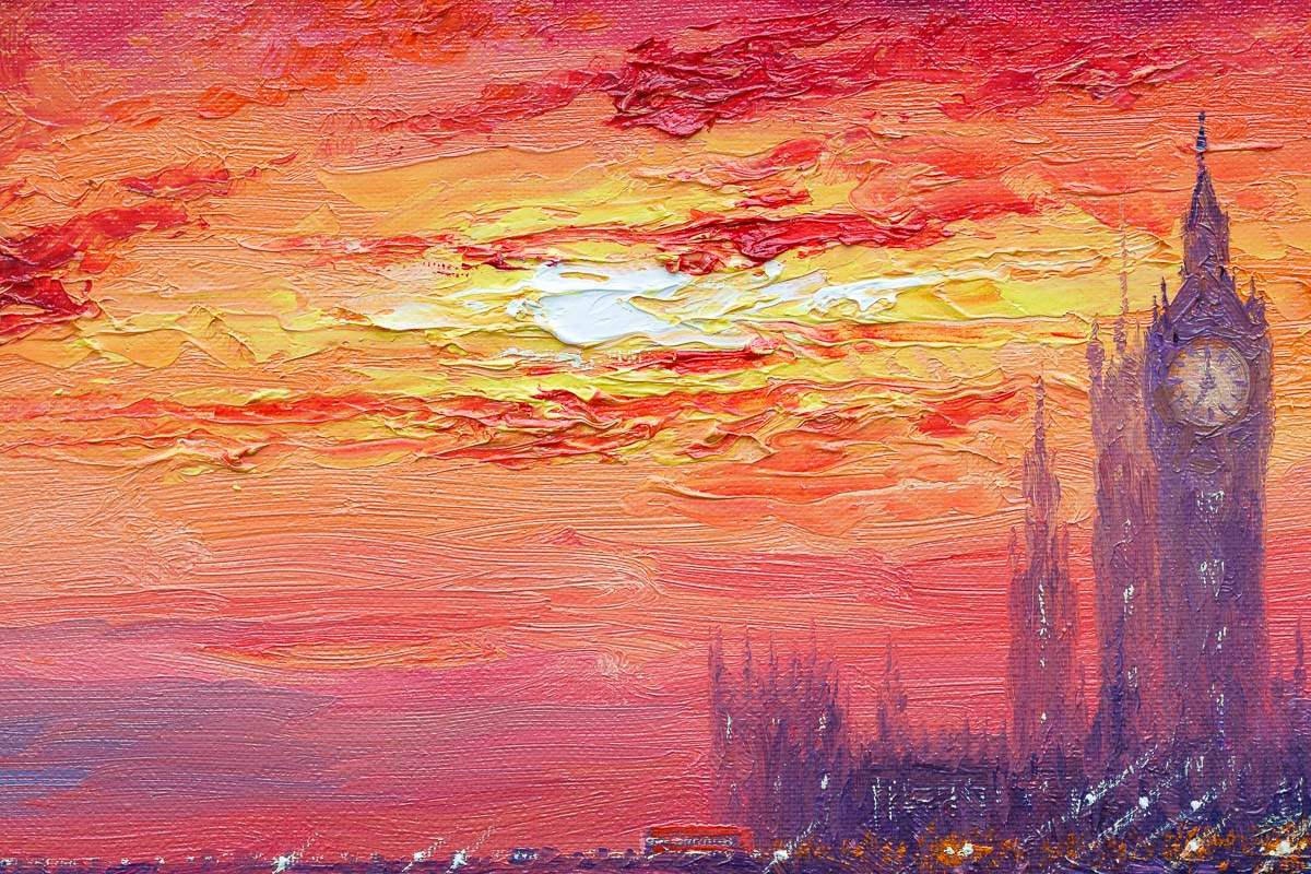 Evening Sparkle Westminster - Original - SOLD by artist Andrew Grant Kurtis - Wyecliffe Galleries