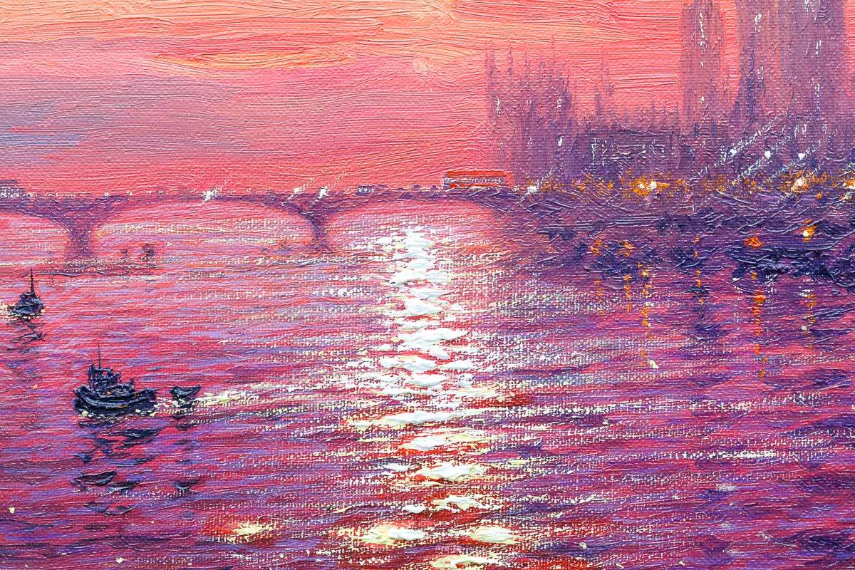 Evening Sparkle Westminster - Original - SOLD by artist Andrew Grant Kurtis - Wyecliffe Galleries