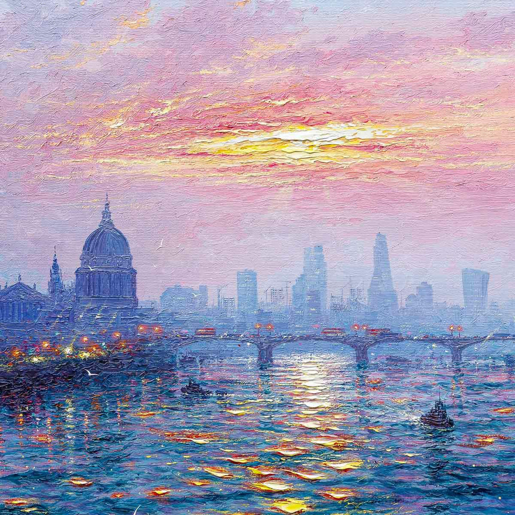 Iridescent Skyline - Original - SOLD by artist Andrew Grant Kurtis - Wyecliffe Galleries