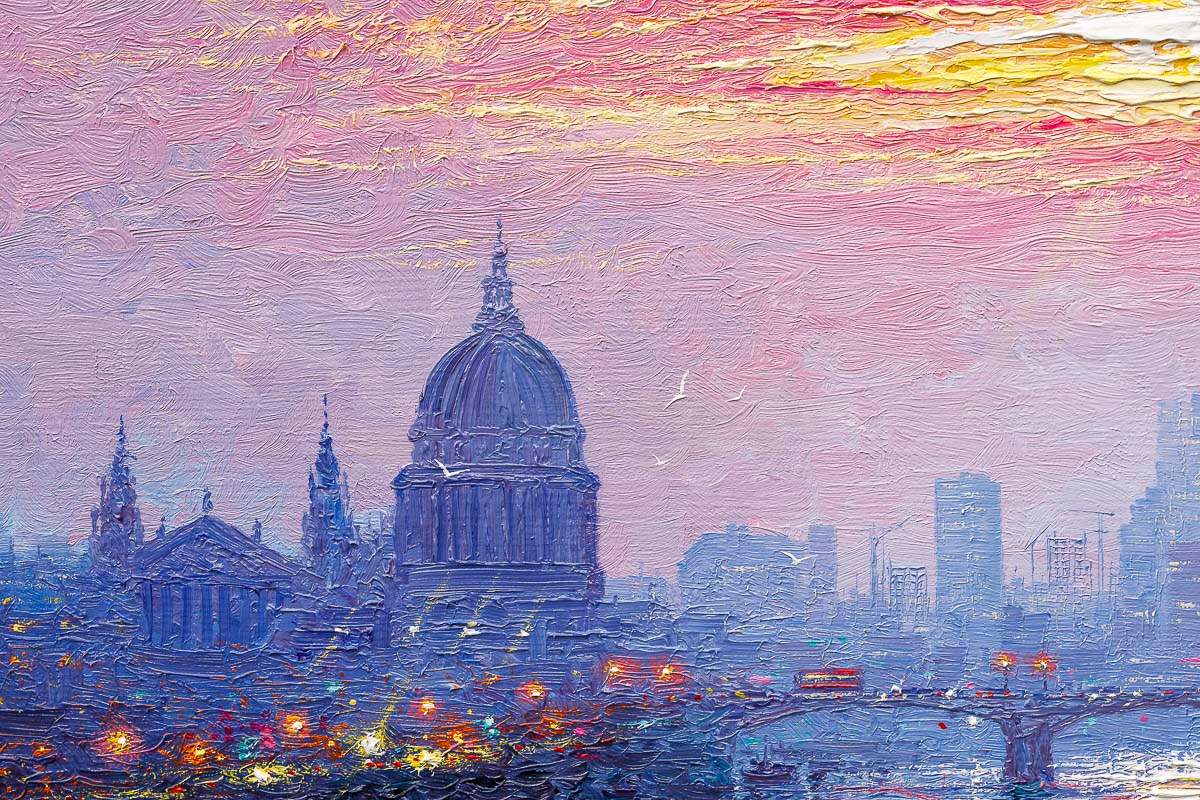 Iridescent Skyline - Original - SOLD by artist Andrew Grant Kurtis - Wyecliffe Galleries