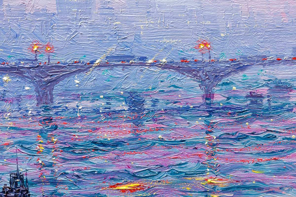 Iridescent Skyline - Original - SOLD by artist Andrew Grant Kurtis - Wyecliffe Galleries