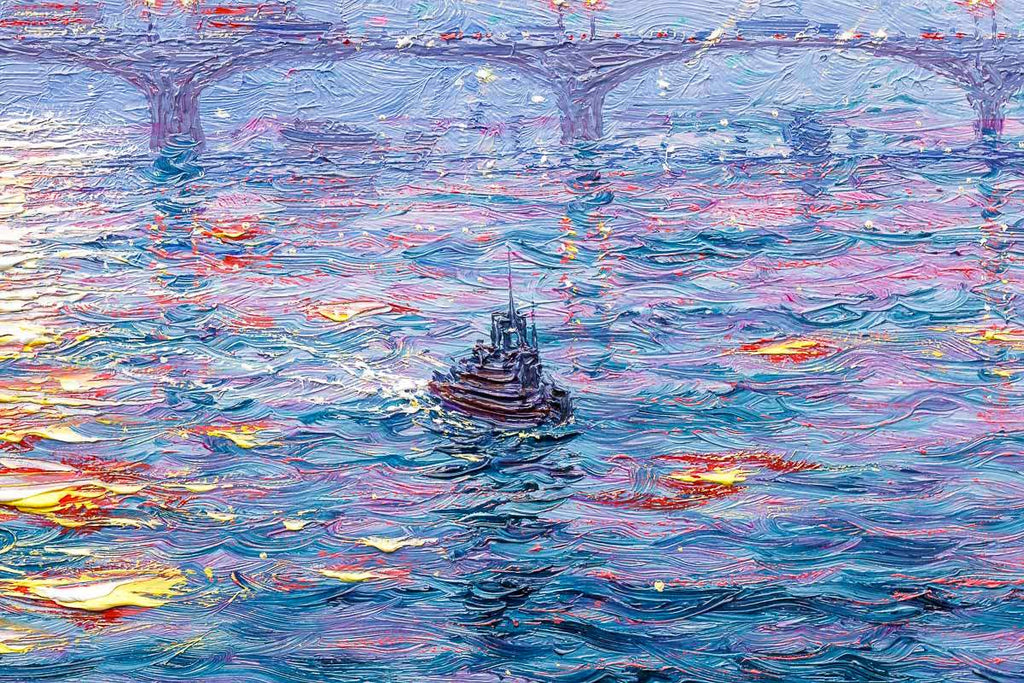 Iridescent Skyline - Original - SOLD by artist Andrew Grant Kurtis - Wyecliffe Galleries