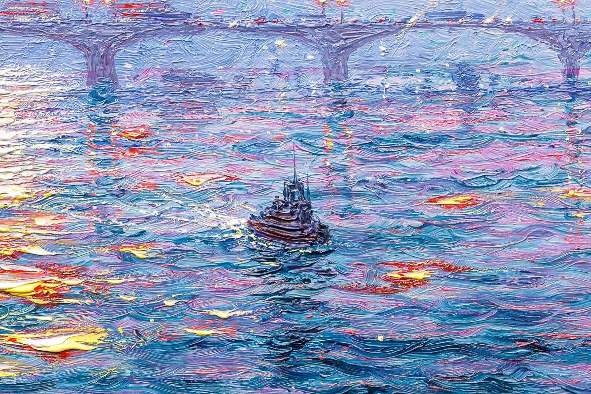 Iridescent Skyline - Original - SOLD by artist Andrew Grant Kurtis - Wyecliffe Galleries