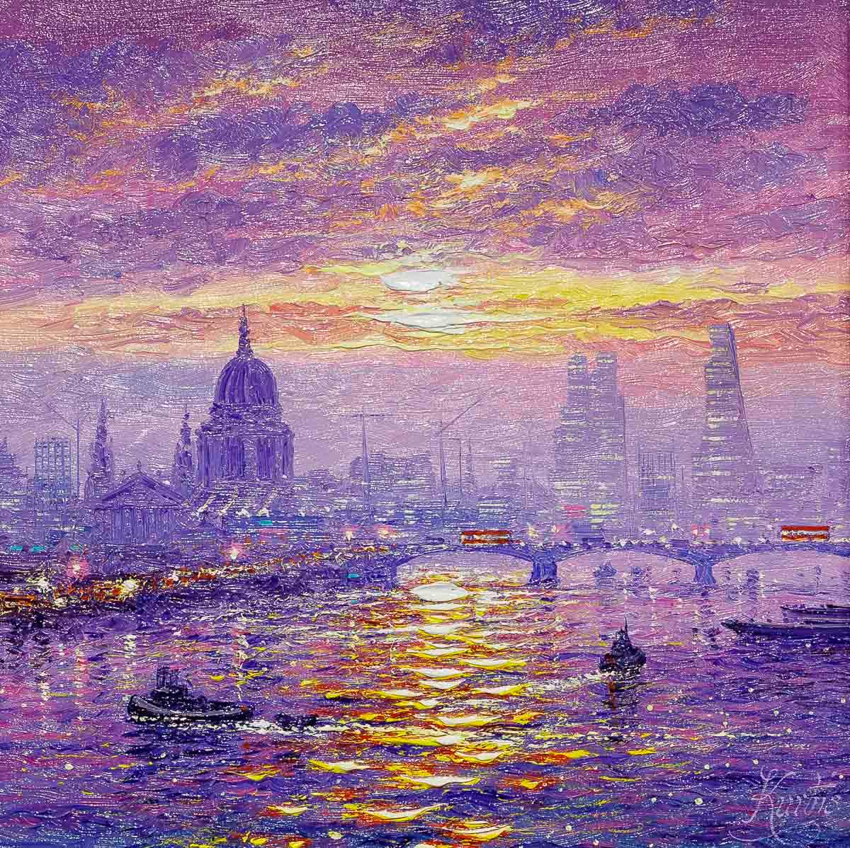 Lavender Haze - Original - SOLD by artist Andrew Grant Kurtis - Wyecliffe Galleries