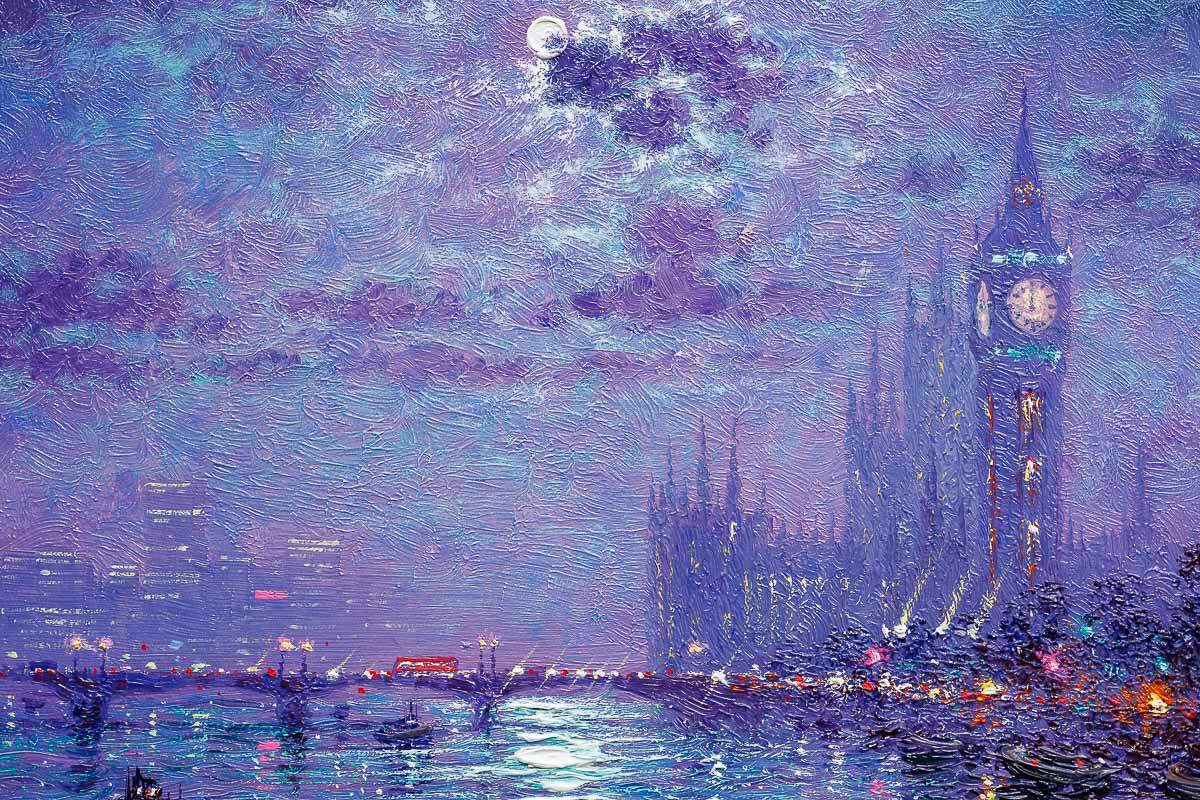 Midnight Sky - Original - SOLD by artist Andrew Grant Kurtis - Wyecliffe Galleries