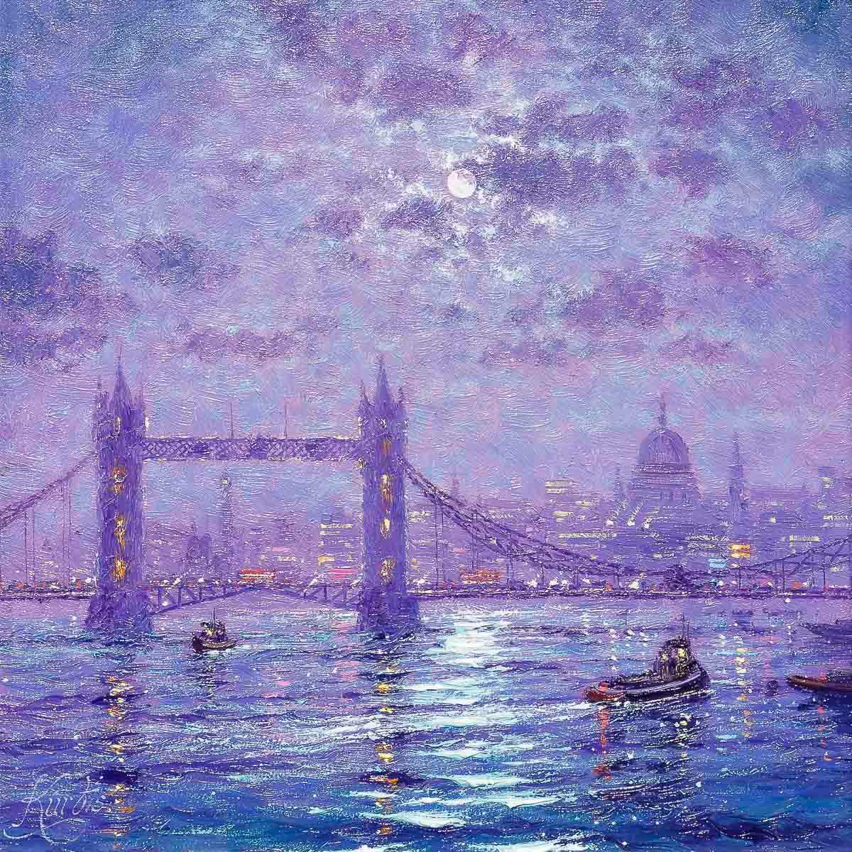 Moon River - Original - SOLD by artist Andrew Grant Kurtis - Wyecliffe Galleries