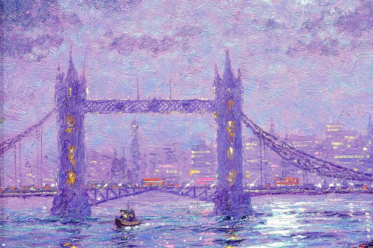 Moon River - Original - SOLD by artist Andrew Grant Kurtis - Wyecliffe Galleries