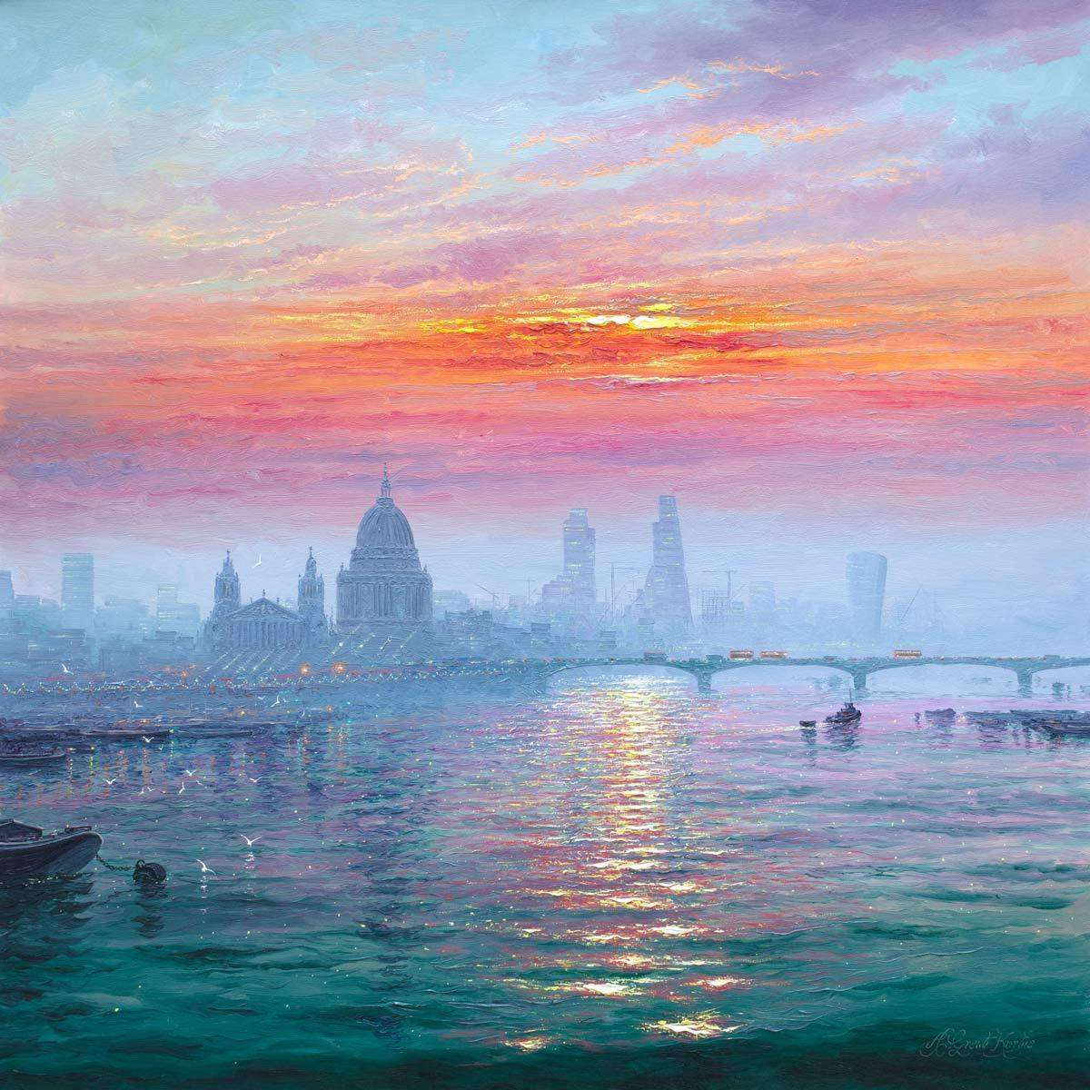 Sunshine Sparkle, Morning Haze - Original - SOLD by artist Andrew Grant Kurtis - Wyecliffe Galleries