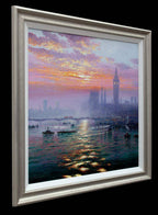 Sunshine Sparkles and Morning Haze over Westminster - Original - SOLD by artist Andrew Grant Kurtis - Wyecliffe Galleries