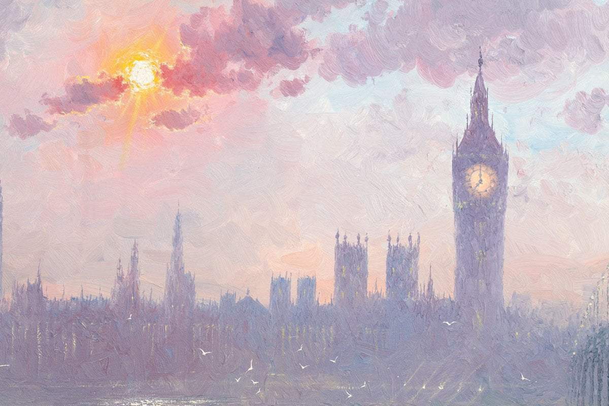 The Sunshine Sparkles through the Morning Haze - Original - SOLD by artist Andrew Grant Kurtis - Wyecliffe Galleries