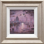 The Thames Sparkles At Night - Original - SOLD by artist Andrew Grant Kurtis - Wyecliffe Galleries