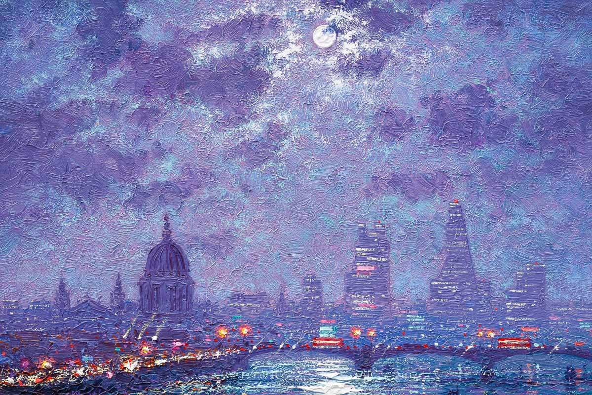 Transported Into The Night - Original by artist Andrew Grant Kurtis - Wyecliffe Galleries