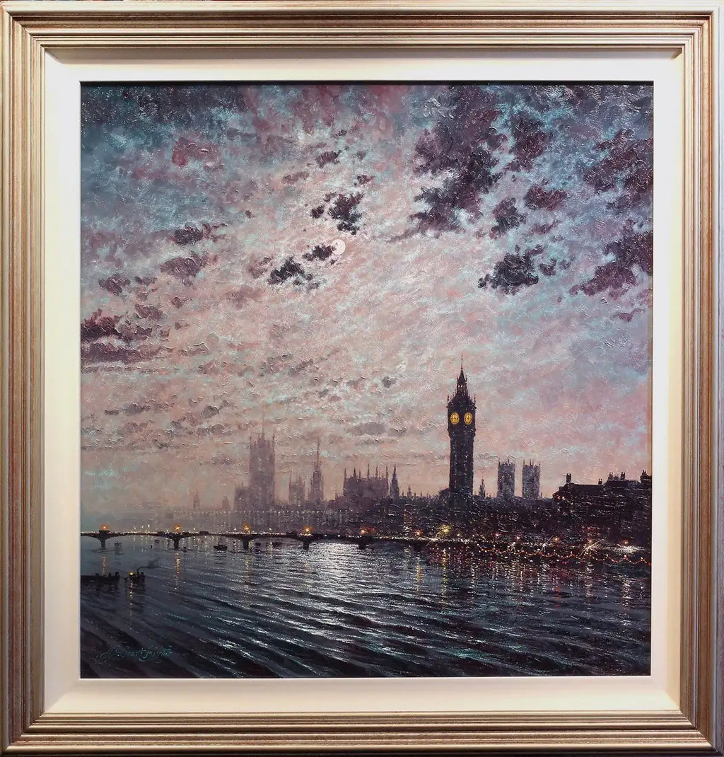 Westminster Chimes at Midnight - SOLD by artist Andrew Grant Kurtis - Wyecliffe Galleries