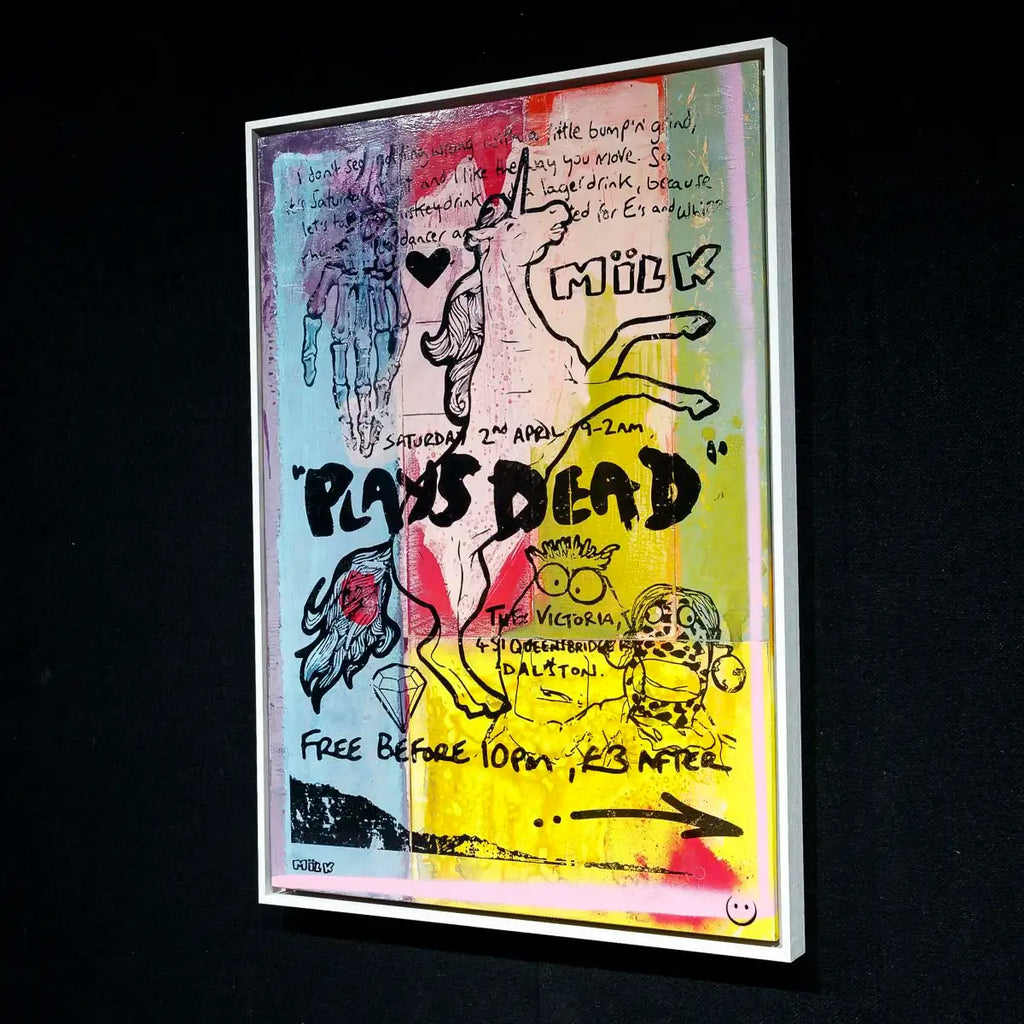 Plays Dead - Candy Trip - Original - SOLD by artist Andrew Milk - Wyecliffe Galleries