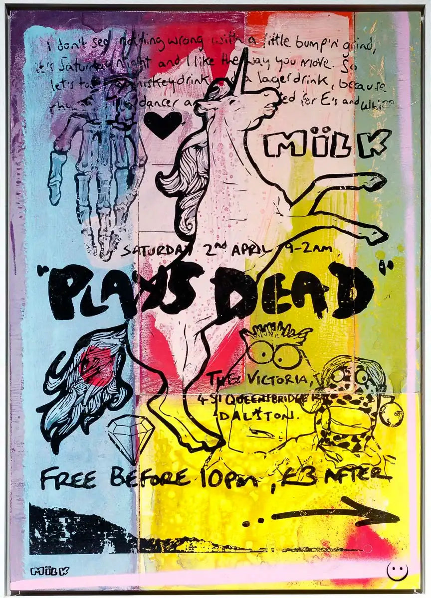 Plays Dead - Candy Trip - Original - SOLD by artist Andrew Milk - Wyecliffe Galleries