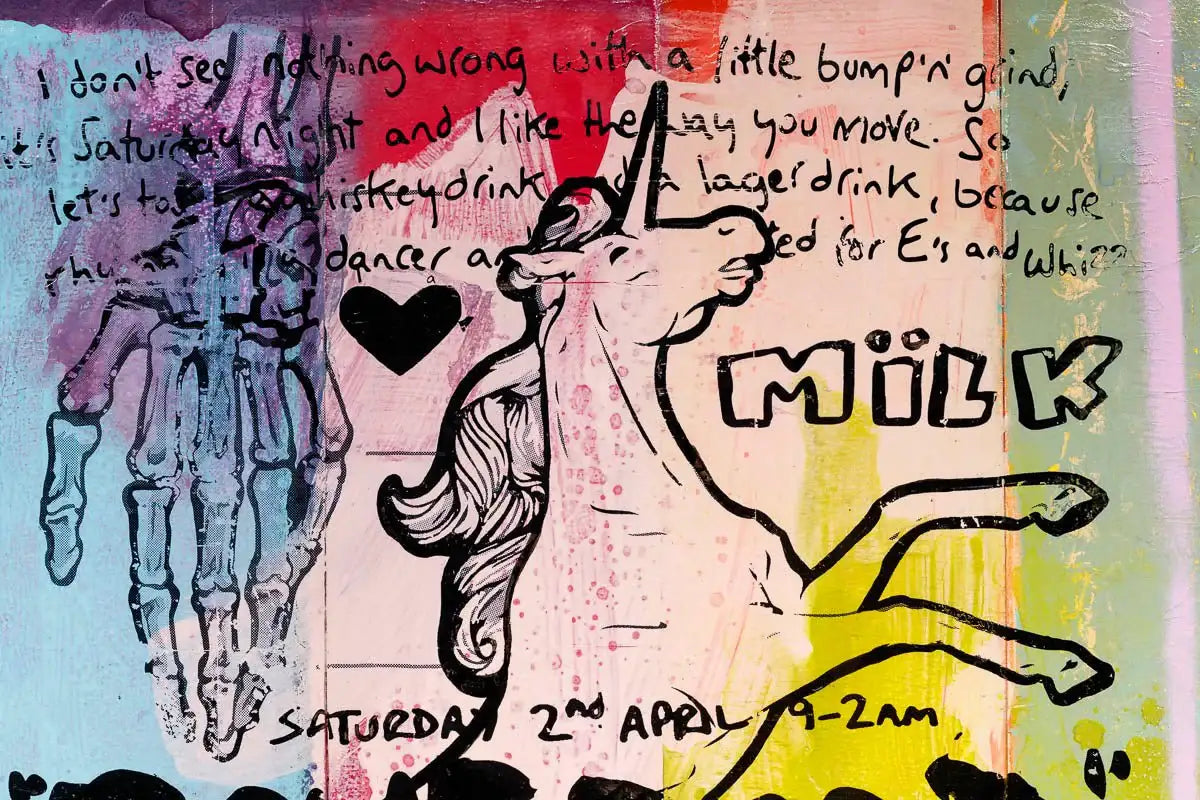 Plays Dead - Candy Trip - Original - SOLD by artist Andrew Milk - Wyecliffe Galleries