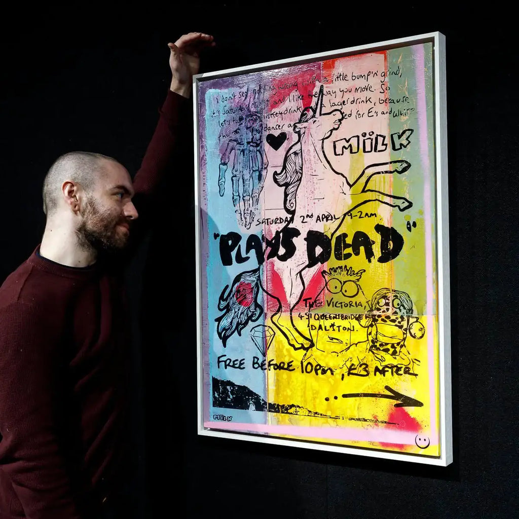 Plays Dead - Candy Trip - Original - SOLD by artist Andrew Milk - Wyecliffe Galleries