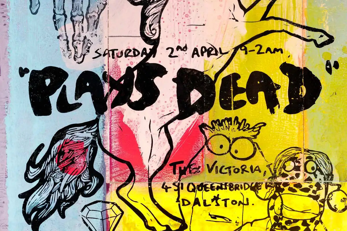 Plays Dead - Candy Trip - Original - SOLD by artist Andrew Milk - Wyecliffe Galleries