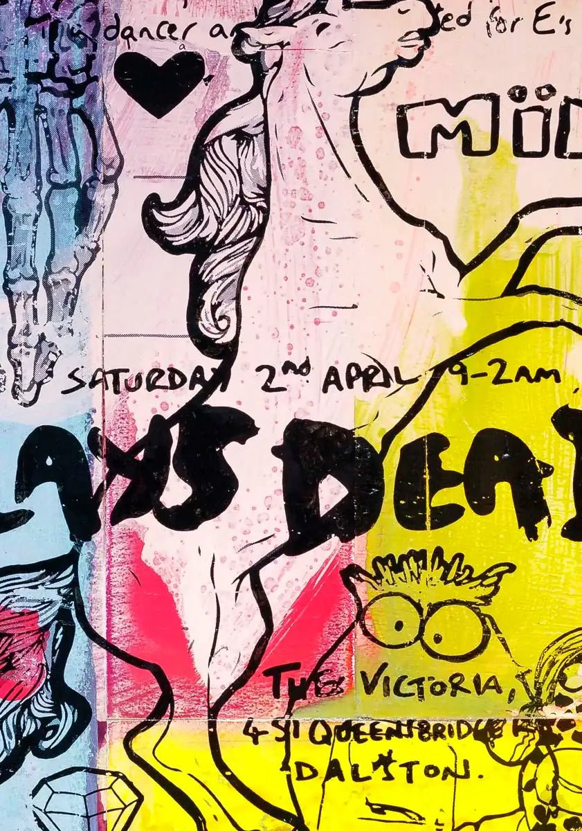 Plays Dead - Candy Trip - Original - SOLD by artist Andrew Milk - Wyecliffe Galleries