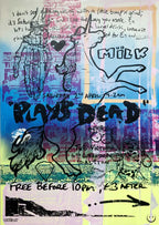 Plays Dead - Neon Beach - Original - SOLD by artist Andrew Milk - Wyecliffe Galleries