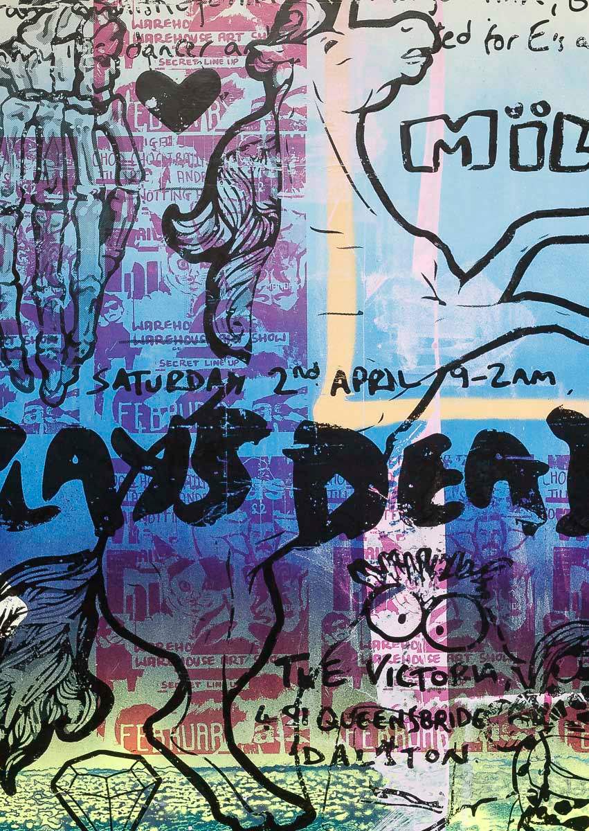 Plays Dead - Neon Beach - Original - SOLD by artist Andrew Milk - Wyecliffe Galleries