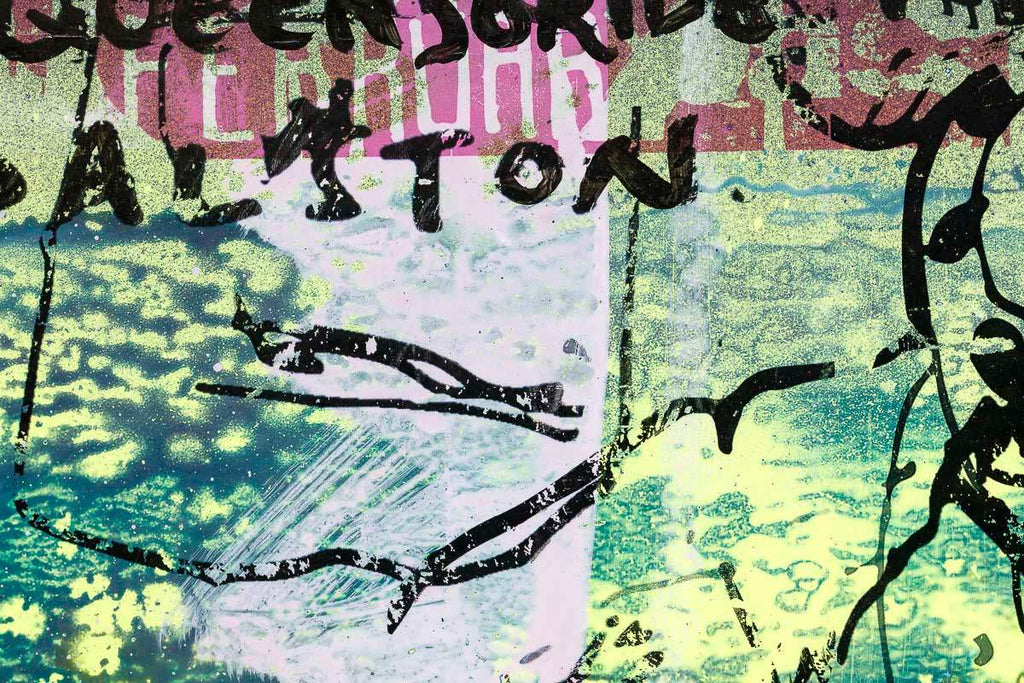 Plays Dead - Neon Beach - Original - SOLD by artist Andrew Milk - Wyecliffe Galleries