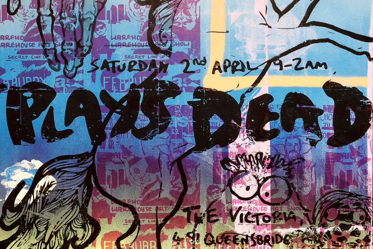 Plays Dead - Neon Beach - Original - SOLD by artist Andrew Milk - Wyecliffe Galleries