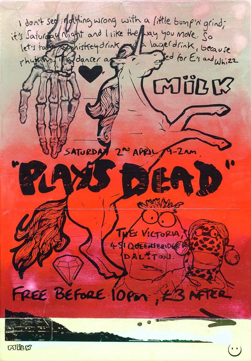 Plays Dead - Smokes and Rouge - Original - SOLD by artist Andrew Milk - Wyecliffe Galleries