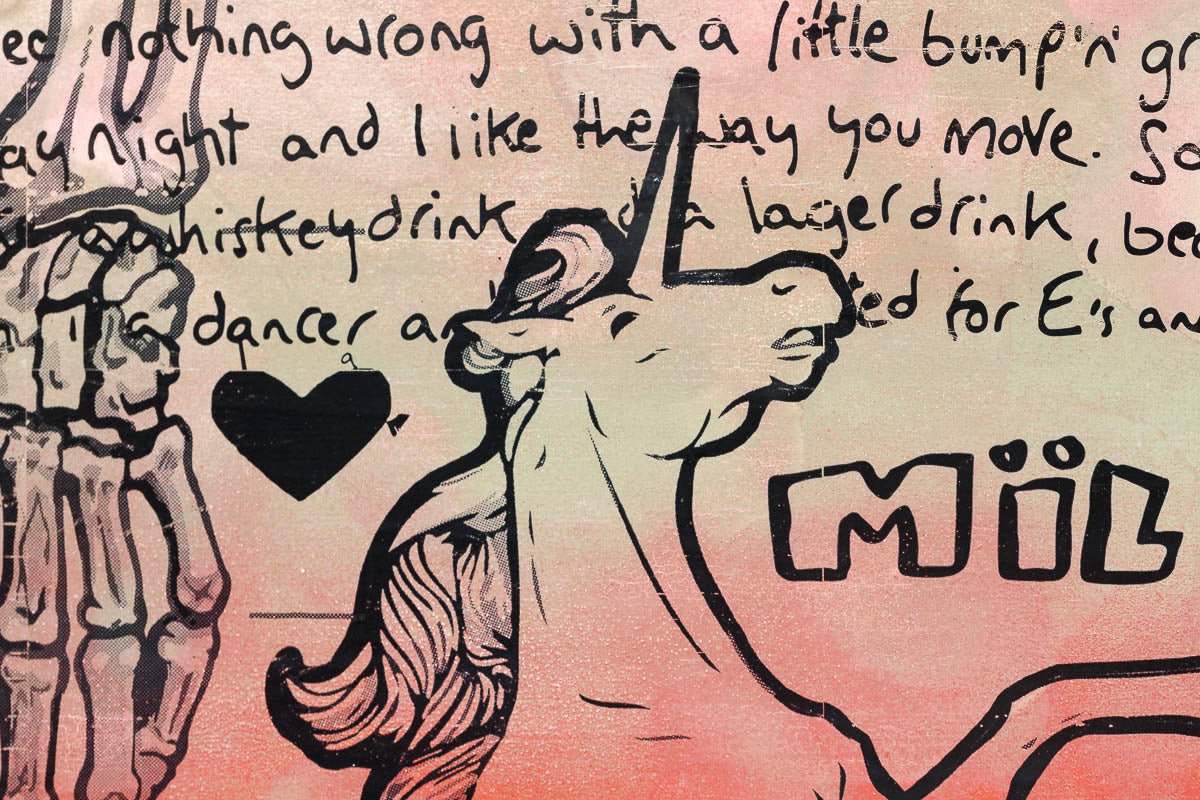 Plays Dead - Smokes and Rouge - Original - SOLD by artist Andrew Milk - Wyecliffe Galleries