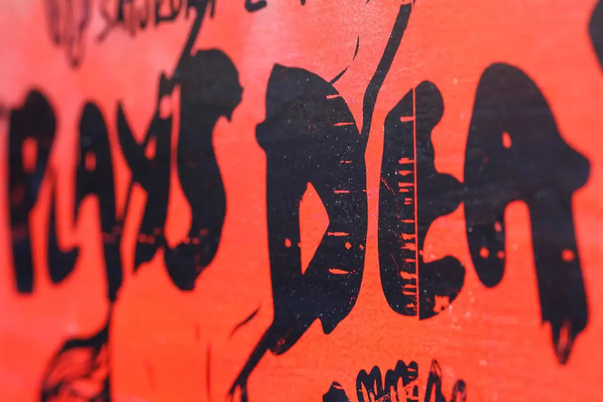 Plays Dead - Smokes and Rouge - Original - SOLD by artist Andrew Milk - Wyecliffe Galleries