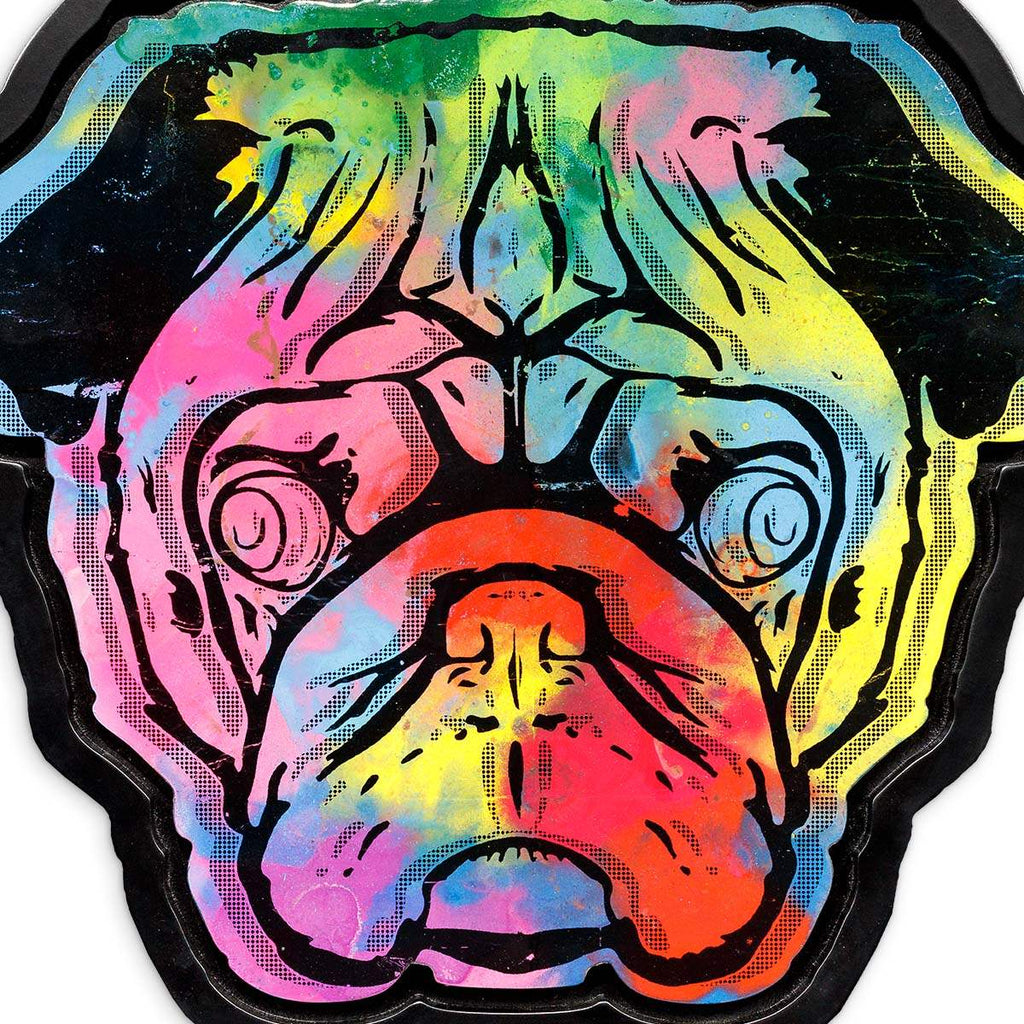 Pug Face - Rainbow Road - Original - SOLD by artist Andrew Milk - Wyecliffe Galleries