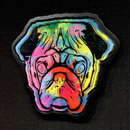 Pug Face - Rainbow Road - Original - SOLD by artist Andrew Milk - Wyecliffe Galleries