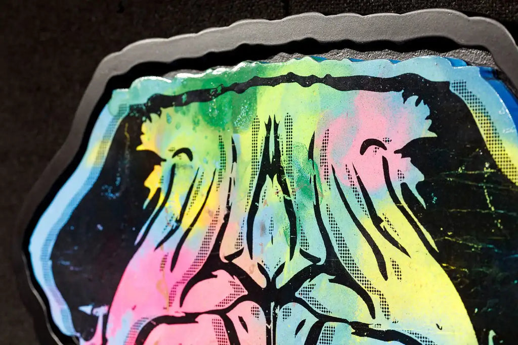 Pug Face - Rainbow Road - Original - SOLD by artist Andrew Milk - Wyecliffe Galleries