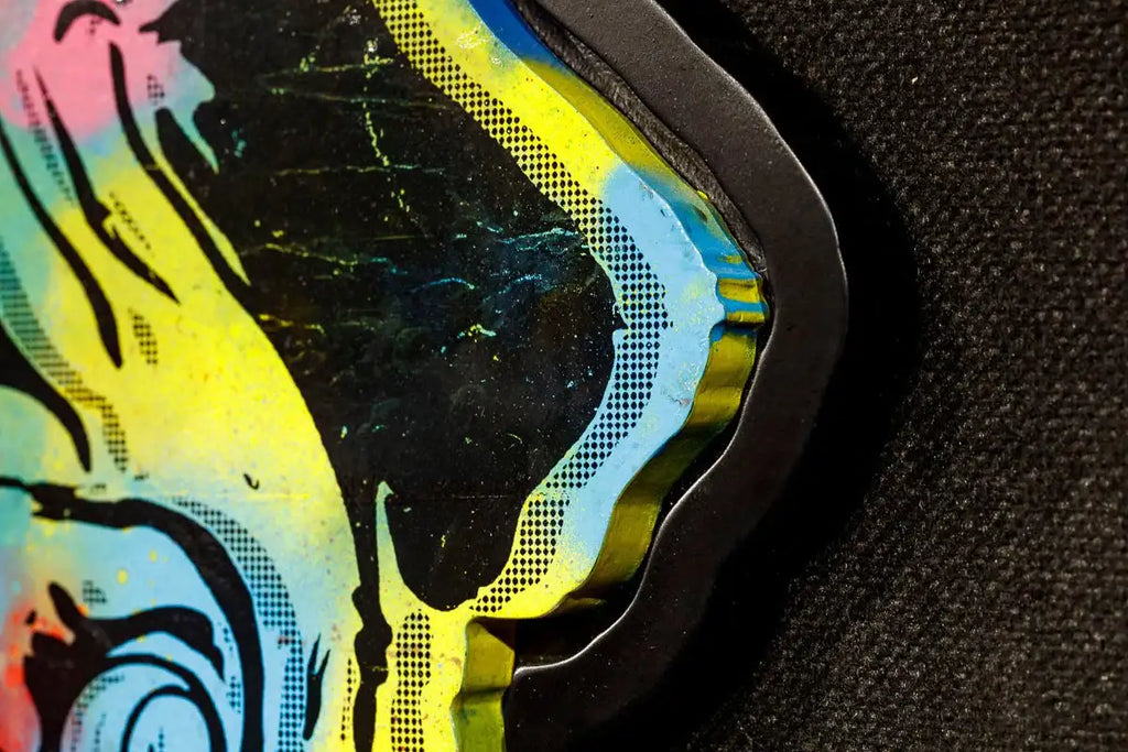 Pug Face - Rainbow Road - Original - SOLD by artist Andrew Milk - Wyecliffe Galleries