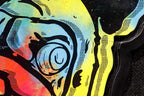 Pug Face - Rainbow Road - Original - SOLD by artist Andrew Milk - Wyecliffe Galleries