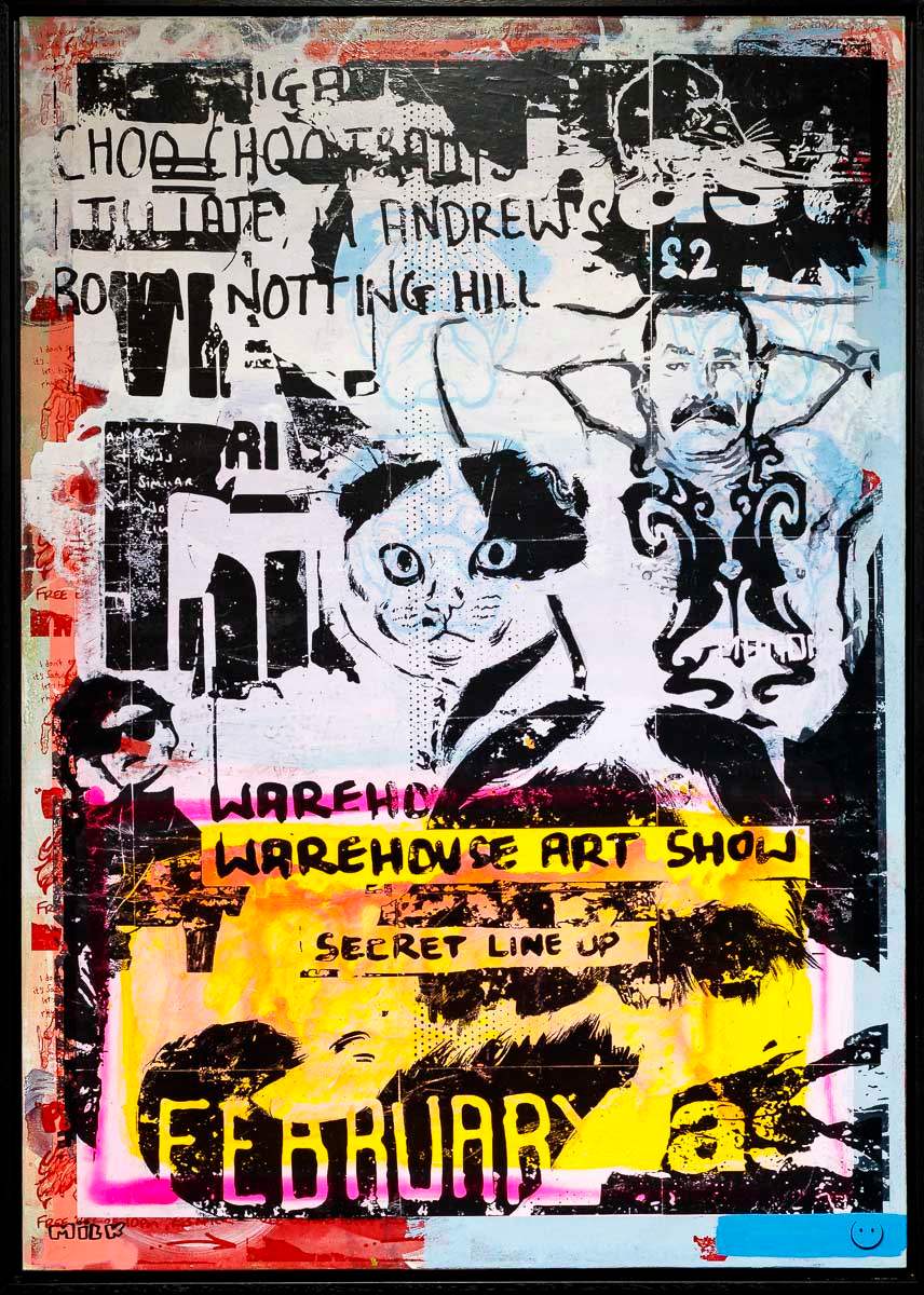 Secret Warehouse Art Show - Cell Block Peach - Original - SOLD by artist Andrew Milk - Wyecliffe Galleries